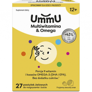 UmmU Multiwitamina & Omega 12+, pastylki do rozgryzania i żucia, 27 szt. - zdjęcie produktu