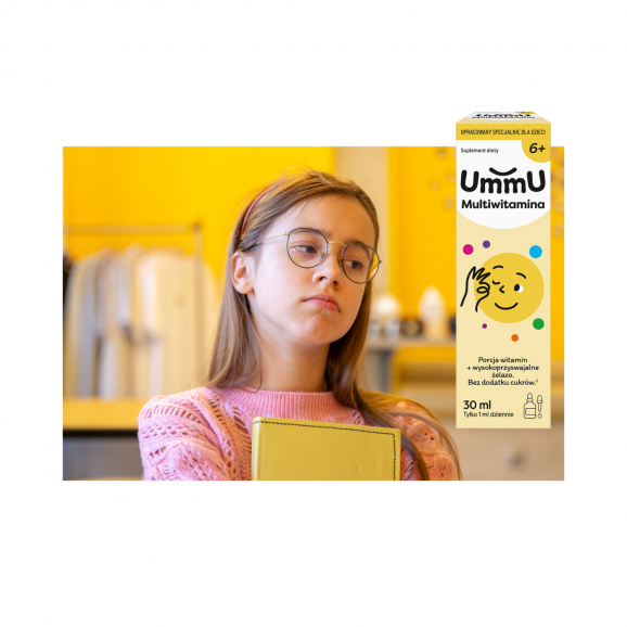 UmmU Multiwitamina 6+, smak pomarańczowy, płyn, 30 ml - zdjęcie produktu