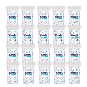 Kindii Pure Płatki, płatki bawełniane dla niemowląt, 20 x 60 szt. - zdjęcie produktu