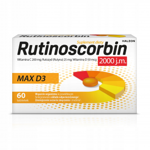 Rutinoscorbin Max D3, tabletki, 60 sztuk - zdjęcie produktu