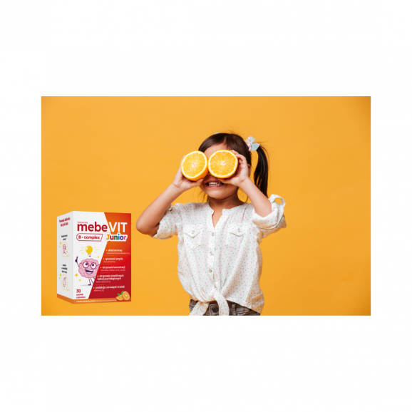 Mebevit B-complex Junior, smak pomarańczowy, saszetki, 30 szt. - zdjęcie produktu