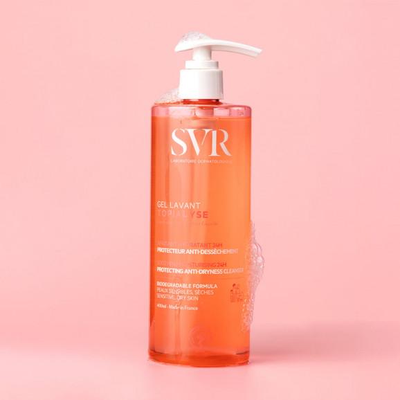 SVR Topialyse Gel Lavant, łagodny żel do mycia twarzy i ciała, 400 ml - zdjęcie produktu