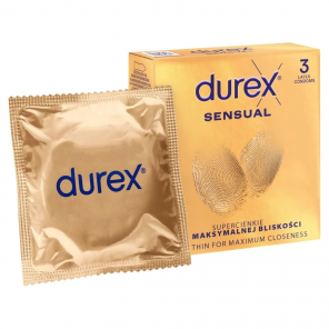 Durex Sensual, prezerwatywy supercienkie, 3 szt. - zdjęcie produktu