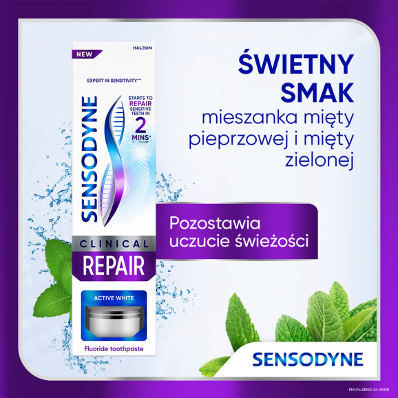 Sensodyne Clinical Repair Active White, wybielająca pasta do zębów, 75 ml - zdjęcie produktu