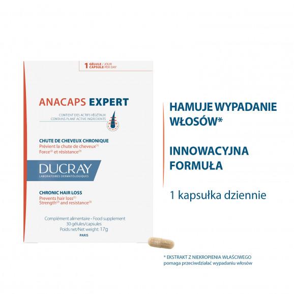 Ducray Anacaps Expert, kapsułki, 30 szt. + Szampon przeciw wypadaniu i przerzedzaniu włosów, 100 ml Ducray Anacaps Expert, kapsułki, 30 szt. + Szampon przeciw wypadaniu i przerzedzaniu włosów, 100 ml - zdjęcie produktu