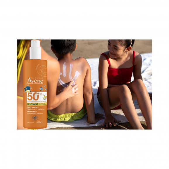 Avene Sun, bardzo wysoka ochrona przeciwsłoneczna, spray dla rodziny, SPF 50+, 400 ml + Wiaderko dmuchane, 1 szt. - zdjęcie produktu