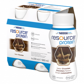 [22.10.2025] Nestle Resource Protein, preparat odżywczy, smak czekoladowy, 4 x 200 ml - zdjęcie produktu