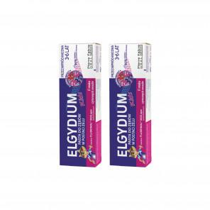 Elgydium Kids Fluorinol, przeciwpróchnicowa pasta do zębów dla dzieci 3-6 lat, malinowo-truskawkowa, 2 x 50 ml - zdjęcie produktu