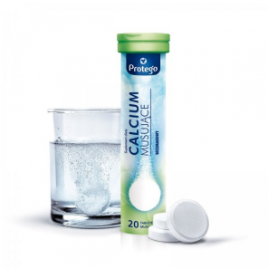 Protego Calcium z Kwercetyną, bezsmakowe, tabletki musujące, 20 szt. - zdjęcie produktu