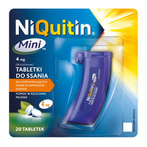 [31.10.2025] Niquitin Mini, 4 mg, tabletki do ssania, 20 szt. - zdjęcie produktu