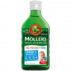 [31.10.2025] Mollers Mój Pierwszy Tran Norweski, płyn, 250 ml - zdjęcie produktu