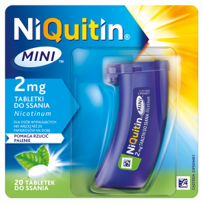 [31.10.2025] Niquitin Mini, 2 mg, tabletki do ssania, 20 szt. - zdjęcie produktu