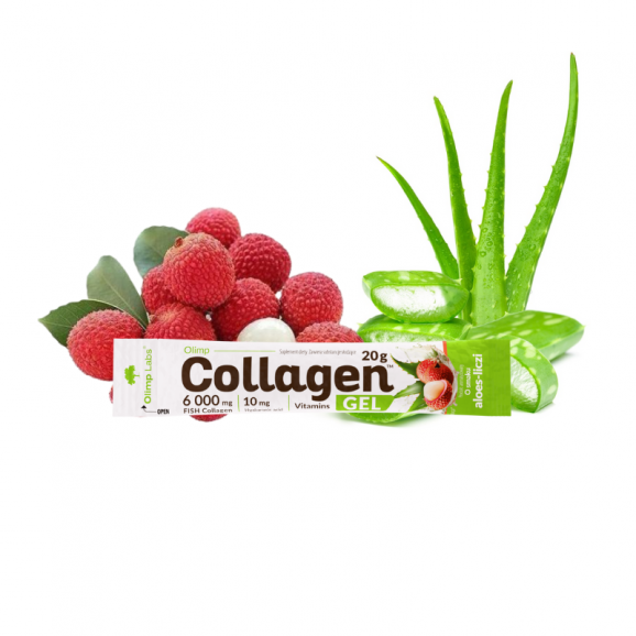 Olimp Collagen Gel, smak aloes-liczi, żel, 20 g - zdjęcie produktu
