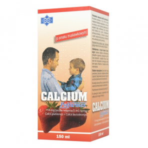 Calcium Polfarmex, smak truskawkowy, syrop, 150 ml - zdjęcie produktu