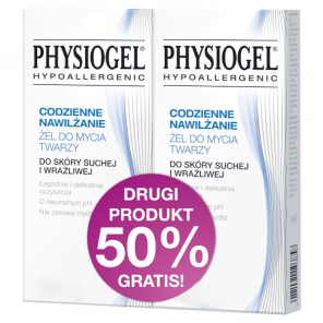 Physiogel Codzienne Nawilżanie, żel do mycia twarzy, skóra sucha i wrażliwa, 2 x 150 ml - zdjęcie produktu