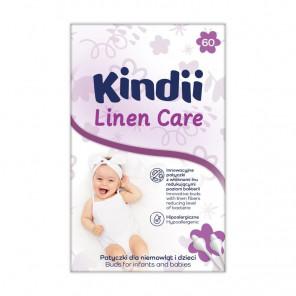 Kindii Linen Care Patyczki higieniczne dla niemowląt i dzieci, 60 szt. - zdjęcie produktu