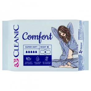 Cleanic Comfort Night Podpaski higieniczne, 8 szt. - zdjęcie produktu