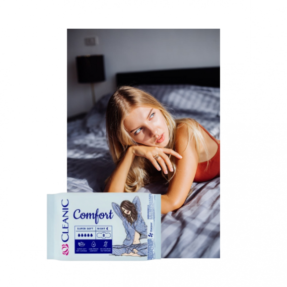 Cleanic Comfort Night Podpaski higieniczne, 8 szt. Cleanic Comfort Night Podpaski higieniczne, 8 szt. - zdjęcie produktu
