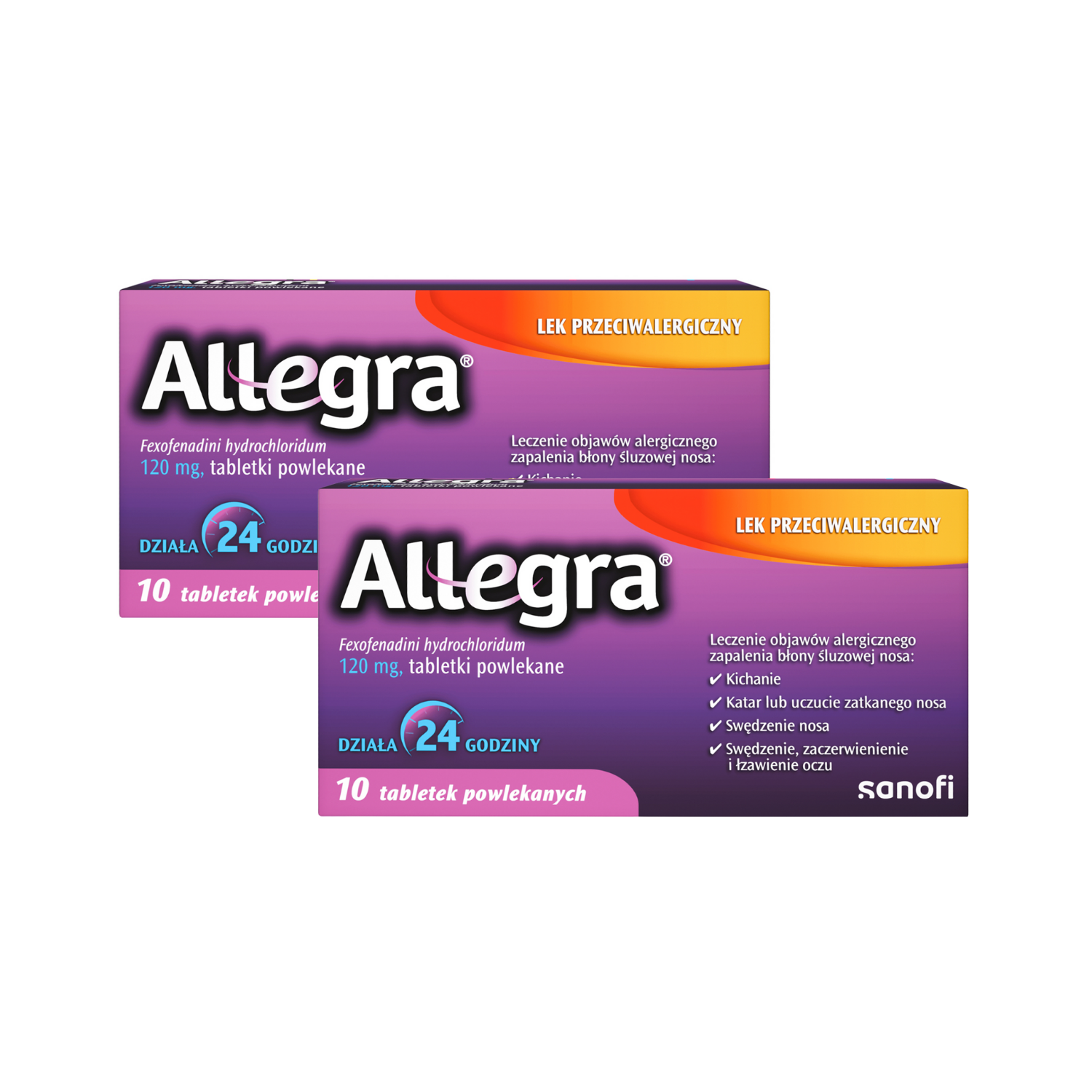 Allegra 120 mg, tabletki, 2 x 10 szt.