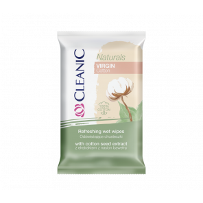 Cleanic Naturals Virgin Cotton Chusteczki odświeżające, 15 szt. - zdjęcie produktu