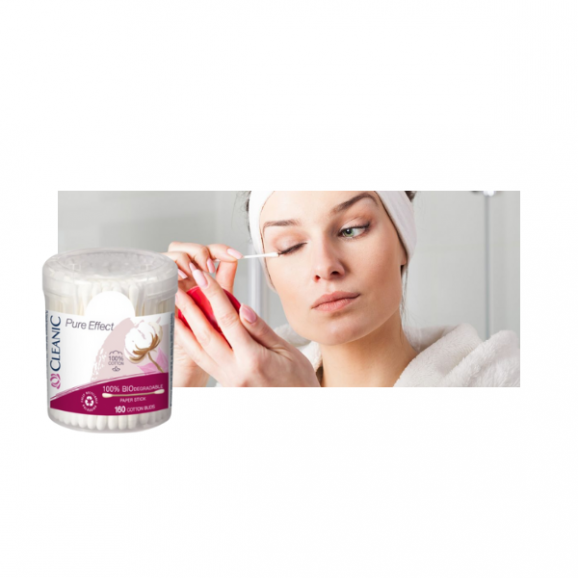 Cleanic Pure Effect Patyczki kosmetyczne w pudełku, 160 szt. - zdjęcie produktu