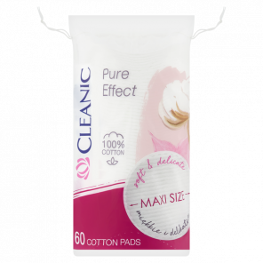 Cleanic Pure Effect Maxi Size Płatki kosmetyczne, 60 szt. - zdjęcie produktu
