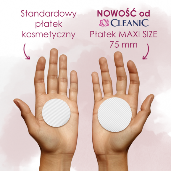 Cleanic Pure Effect Maxi Size Płatki kosmetyczne, 60 szt. - zdjęcie produktu