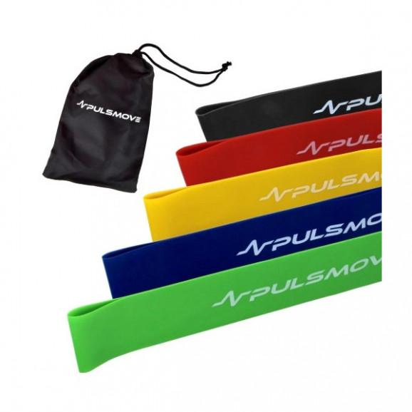 PULSMOVE Zestaw 5 taśm oporowych do ćwiczeń i fizjoterapii + GRATIS Litorsal Nawodnienie Multiwitamina, smak ananas-mango, na - zdjęcie produktu