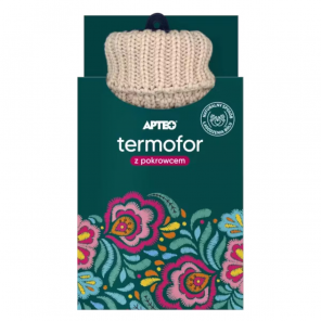 [15.11.2025] Apteo, termofor z pokrowcem dzianinowym 2 litry, 1 szt. - zdjęcie produktu