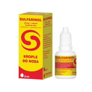 Sulfarinol 1 mg + 50 mg/ml, krople do nosa, 20 ml - zdjęcie produktu
