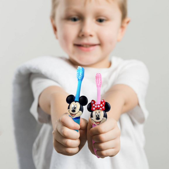 Dr Scott, szczoteczka Mickey & Friends z minutnikiem, niebieska, 1 szt. - zdjęcie produktu