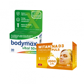 Bodymax Vital 50+, tabletki, 30 szt. + PULS Witamina D3 Premium 2000 j.m., kapsułki, 60 szt. - zdjęcie produktu