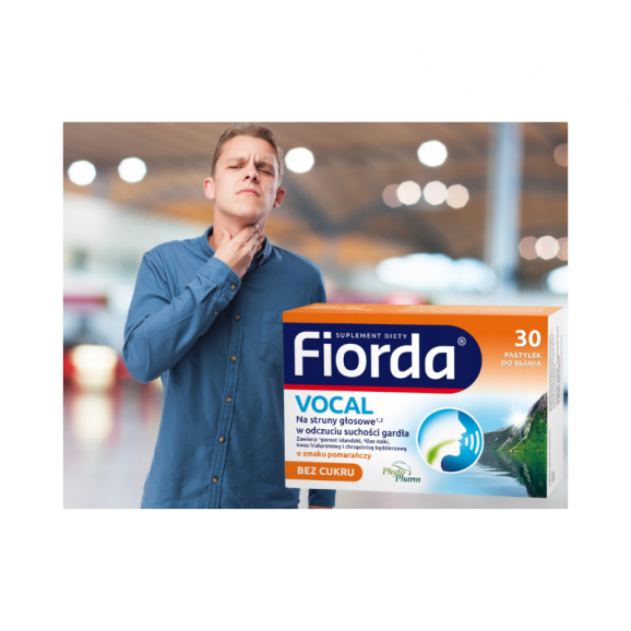 Fiorda Vocal, smak pomarańczowy, pastylki do ssania, 30 szt. - zdjęcie produktu