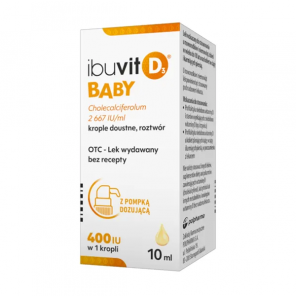 Ibuvit D3 Baby, krople doustne, roztwór, 10 ml - zdjęcie produktu