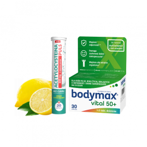 Bodymax Vital 50+, tabletki, 30 szt. + PULS Acetylocysteina Puls, smak cytrynowy, tabletki musujące, 20 szt. - zdjęcie produktu