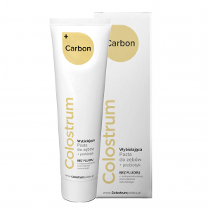 Colostrum Carbon+ Pasta do zębów + prebiotyk bez fluoru, 75 ml - zdjęcie produktu