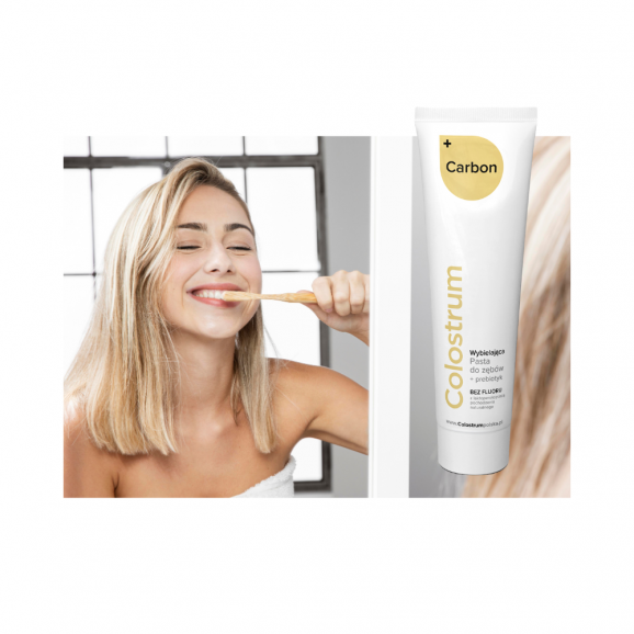 Colostrum Carbon+ Pasta do zębów + prebiotyk bez fluoru, 75 ml - zdjęcie produktu