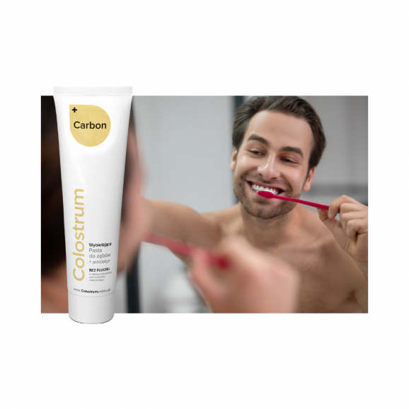 Colostrum Carbon+ Pasta do zębów + prebiotyk bez fluoru, 75 ml - zdjęcie produktu