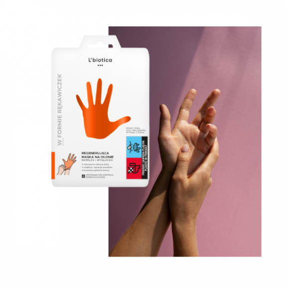 L'biotica Maska regenerująca na dłonie, 1 para L'biotica Maska regenerująca na dłonie, 1 para - zdjęcie produktu