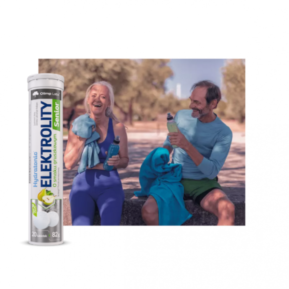 Olimp Hydratonic Elektrolity Senior, smak gruszkowy, tabletki musujące, 20 szt. - zdjęcie produktu