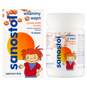 [30.11.2025] Sanostol, dla dzieci od 4 lat, 60 tabletek musujących do ssania - zdjęcie produktu