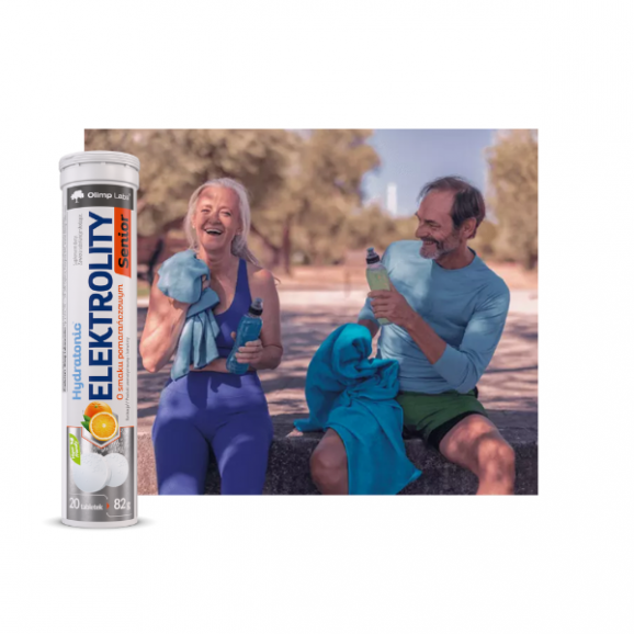 Olimp Hydratonic Elektrolity Senior, smak pomarańczowy, tabletki musujące, 20 szt. - zdjęcie produktu