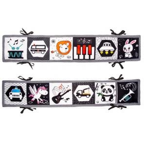 Bocioland Książeczka Kontrastowa Króliczek Ochraniacz Na Szczebelki, 1 szt. - zdjęcie produktu