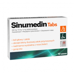 Sinumedin Tabs, tabletki powlekane, 10 szt. - zdjęcie produktu