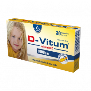 [30.11.2025] D-Vitum Witamina D 1000 j.m., kapsułki twist-off, 30 szt. - zdjęcie produktu