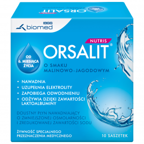 [30.11.2025] Orsalit Nutris, smak malinowo-jagodowy, saszetki, 10 szt. - zdjęcie produktu