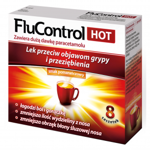 [30.11.2025] FluControl Hot (1000 mg + 10 mg + 4 mg)/5,5 g, 8 saszetek - zdjęcie produktu