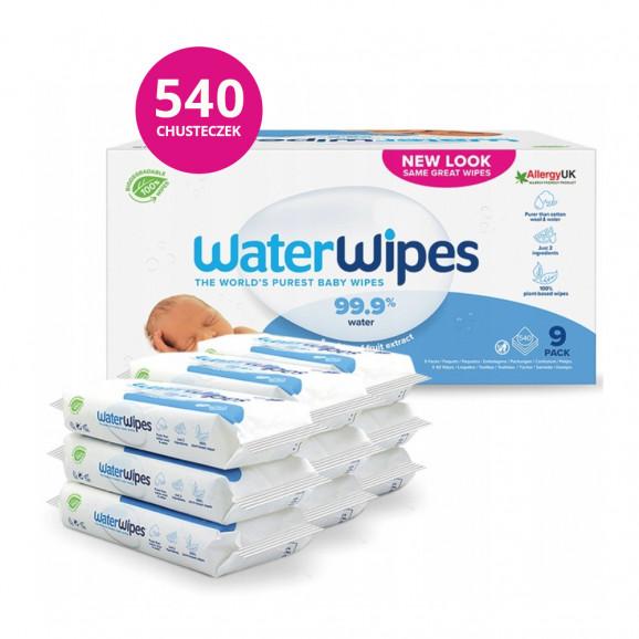WaterWipes BIO Chusteczki nawilżane, 9 x 60 szt. WaterWipes BIO Chusteczki nawilżane, 9 x 60 szt. - zdjęcie produktu