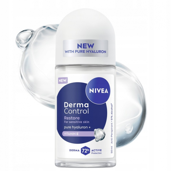 Nivea Derma Control Restore Antyperspirant Damski, roll-on, 50 ml - zdjęcie produktu