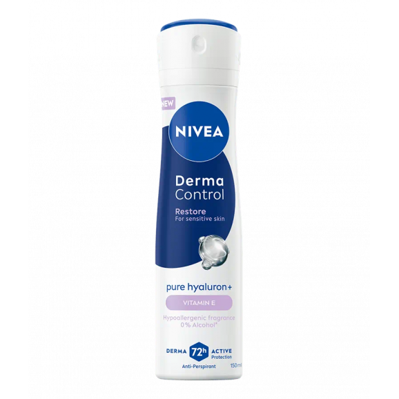 Nivea Spray Derma Control Restore Antyperspirant Damski, spray, 150 ml Nivea Spray Derma Control Restore Antyperspirant Damski, spray, 150 ml - zdjęcie produktu